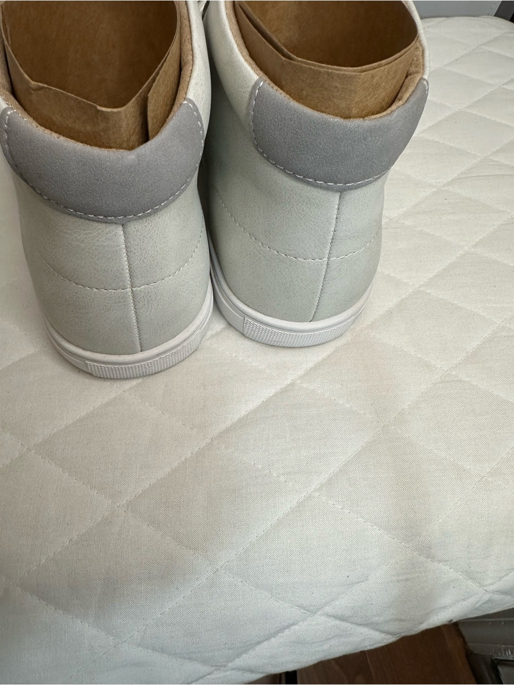 Kenneth Cole Unlisted Mens Size 9 White High-Top Leather Sneakers Lace Up New - Picture 6 of 8